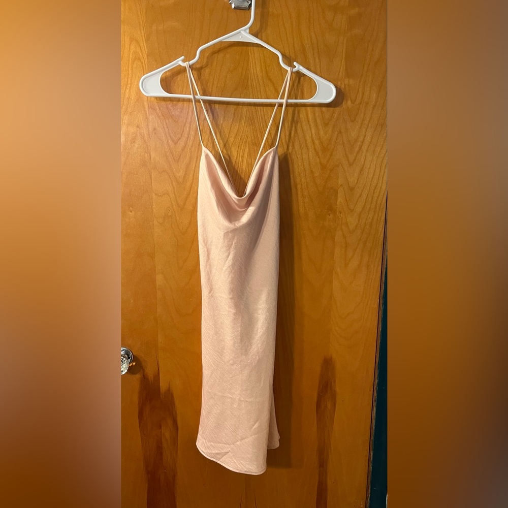 Pitaya Cowl Neck Cross Back Mini Dress NWT